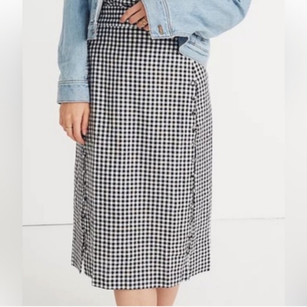 Madewell Gingham Pencil Skirt Size 14